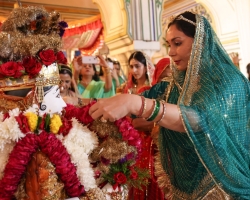 Teej festivities at the City Palace, Jaipur.