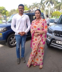 Yuvraj RajKunwar Shri Yashpratap Singh Ji Chauhan Judeo of Jashpur with H.H MaharajKumari Diya Kumari of Jaipur, Deputy Chief Minister of Rajasthan