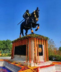 Staute of the Great and Brave King of Mewar Hindua Suraj Hindu Adhipati Suryavanshi Kshatriya Kul Bhushan Maharana Pratap Singh Ji